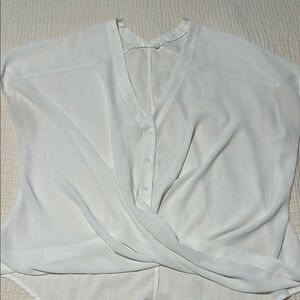 VICI Collection White Short Sleeve Blouse
